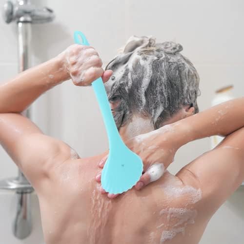 Beavorty banyo temizleyici Silikon Scrubbers Banyo Vücut Peeling duş fırçası Vücut Temizleme Fırçası Geri tahta fırçası