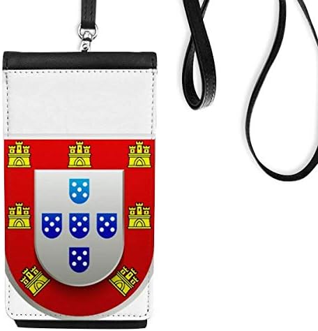 Portekiz Ulusal Amblem Ülke Sembol Telefon cüzdan çanta Asılı Cep Kılıfı Siyah Cep
