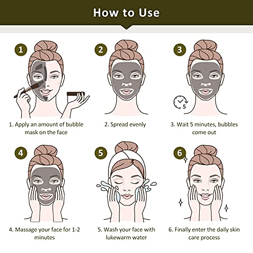 DeMoce Gazlı Kabarcık Kil Maskesi Derin Temizlik Yüz Kabarcık Çamur Maskesi Hediyeler Kadınlar için Silikon Yüz Maskesi