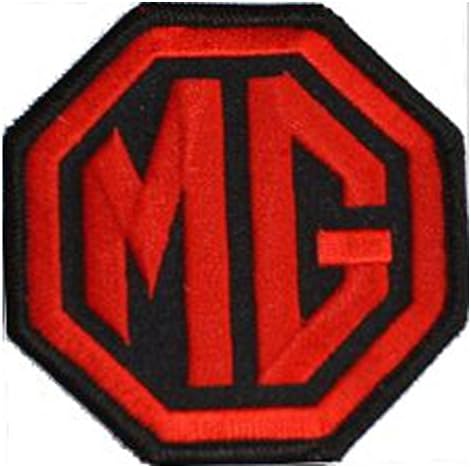MG-Kırmızı / Siyah Logo İşlemeli Yama 7.5 cm x 7.5 cm