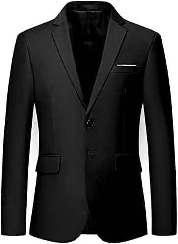 Erkek Hafif Slim Fit Takım Elbise Ceket 2 Düğme Düz Renk İş Blazer Casual Günlük Düğün Parti Spor Mont