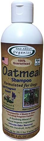 Mad About Organics Köpekler için Formüle Edilmiş Yulaf Ezmesi Şampuanı 16oz Mad About Organics Yulaf Ezmesi Şampuanı