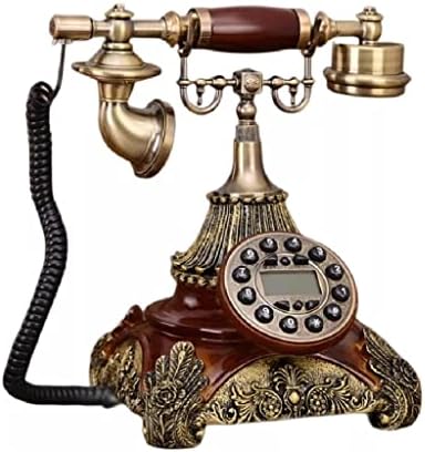 WYFDP Antika Sabit Telefon Moda Bağbozumu Sabit Telefon Mavi Aydınlatmalı + Handsfree + Arayan KIMLIĞI (Renk: Stil