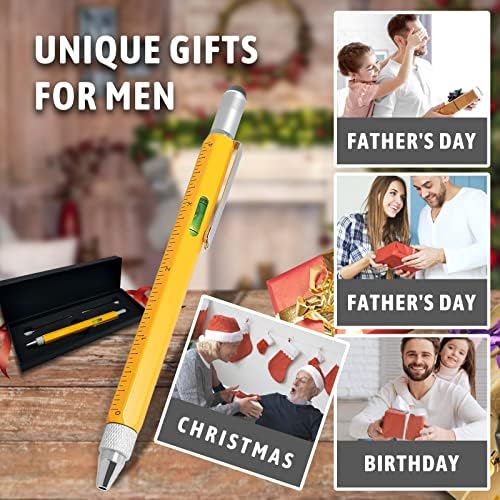 Erkekler için hediyeler Çok Amaçlı Kalem, 7 in 1 Çok Fonksiyonlu Stylus Kalem, Serin Araçlar, Büyükbaba Koca Baba