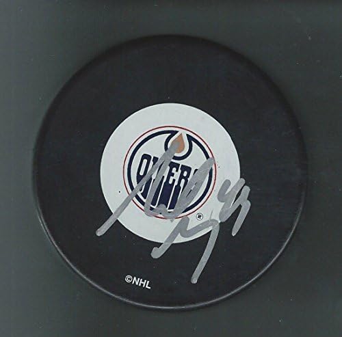 Sheldon Souray İmzalı Edmonton Oilers Diski-İmzalı NHL Diskleri