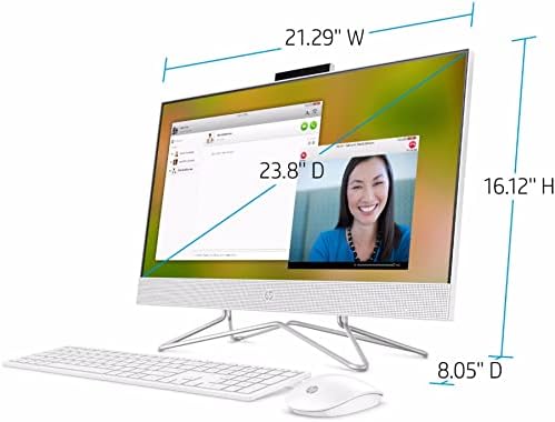 HP 24 inç FHD IPS Dokunmatik Ekran Hepsi Bir Arada Masaüstü Bilgisayar 2022, Çift Çekirdekli Intel Core i3-1115G4,