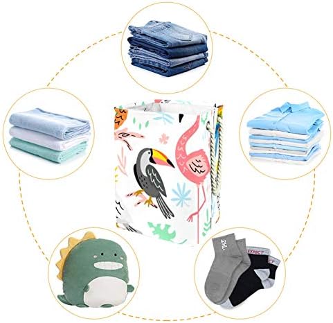 Kuşlar Büyük çamaşır sepetleri Kirli kıyafet saklama Çantası Sepetleri Kolları ile Katlanabilir eşya kutuları