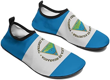 Nikaragua Bayrağı Çabuk Kuru Su sporları Ayakkabı Plaj Yüzmek Sörf Su Sporları Slip-on Aqua Çorap Kadın Erkek
