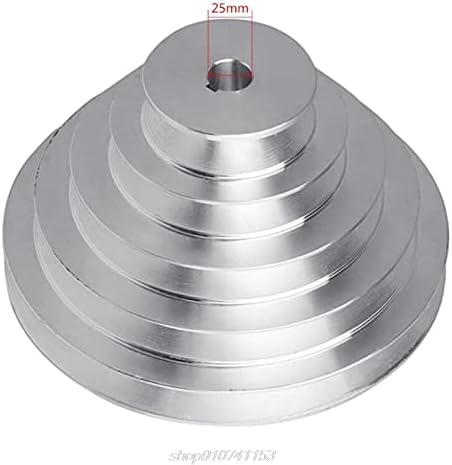 Ljianing-zamanlama kayış kasnakları Alüminyum A Tipi 5 Adım Pagoda Kasnak Tekerlek için 150mm Dış Çap V Şeklinde