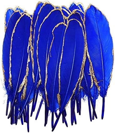 Zamihalaa 20 adet Altın Kaz Tüyleri El Sanatları DIY Tüyleri Takı Yapımı için Plumas Dekorasyon Düğün İğne Aksesuarları