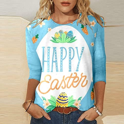 Fudule Paskalya Gömlek Kızlar için, kadın Mutlu Paskalya Günü Renkli Yumurta Tavşan Tees T-Shirt Paskalya Hediye