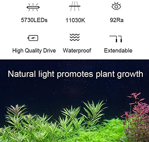 Tnfeeon 7 W LED akvaryum aydınlatma uzatılabilir su geçirmez sucul bitki ışık resif mercan tuzlu su balık tankı (510)