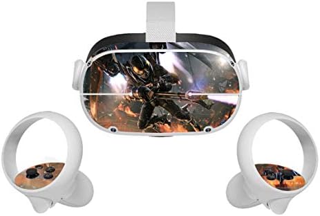 DuyThaibroshop Kara Şövalye Film Çıkartmalar Cilt Oculus Quest 2, VR Kulaklıklar ve Kontrolörleri Sticker Koruyucu