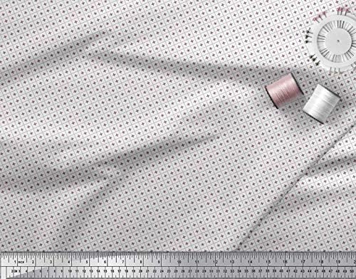 Soımoı Polyester Krep Kumaş Kontrol Gömleklik Baskılı Kumaş 1 Yard 52 İnç Genişliğinde