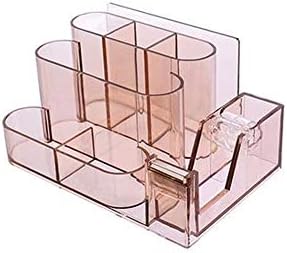 CZDYUF saklama kutusu kırtasiye şeffaf havasız ortam kabini masaüstü plastik bölme kalemlik Ofis Malzemeleri (Renk