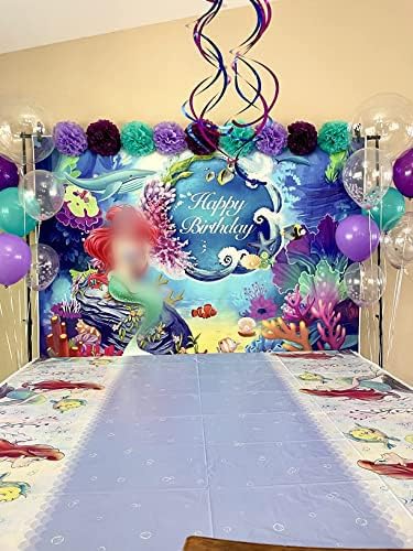 Küçük Kızlar Mutlu Doğum Günü Zemin Altında Deniz Mercan Resif Tropikal Balık Doğum Günü Partisi Fotoğraf Arka Plan