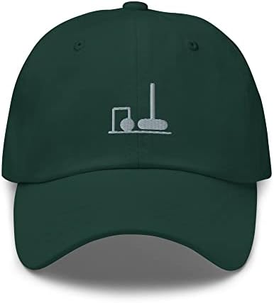 Kroket şapkası, İşlemeli Unisex Beyzbol Şapkası, Kroket Hediyeleri, Kroket Şapkası, Tasarım 2.