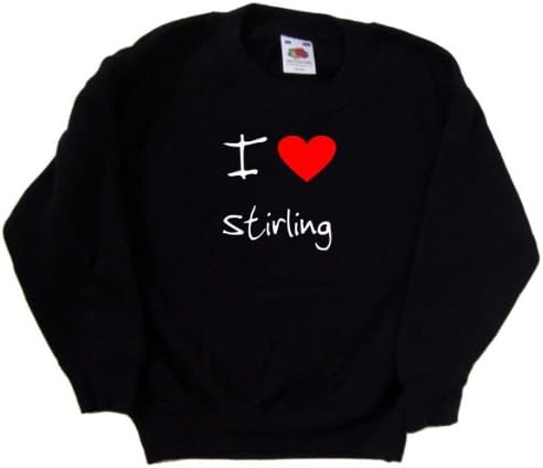 Kalbi Seviyorum Stirling Siyah Çocuk Sweatshirt