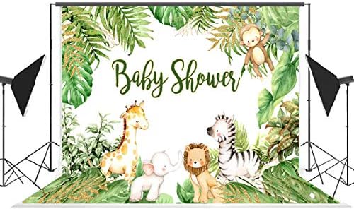 Safari Hayvanlar Bebek Duş Zemin Orman Bebek Duş Fotoğraf Arka Plan Safari Bebek Duş Parti Süslemeleri Çocuk için