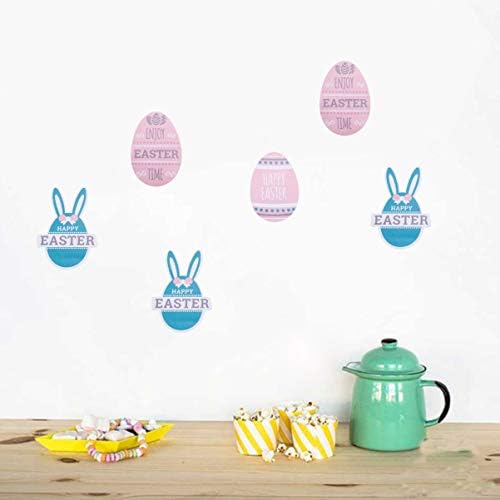 ABOOFAN Paskalya Duvar Çıkartması DIY Duvar Sticker Vinil Mutlu Paskalya Yumurtası Tavşan Karikatür Ev Oturma Odası