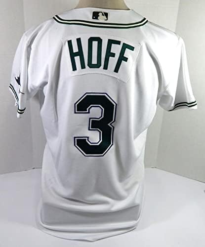 Tampa Bay Şeytan ışınları Jim Hoff 3 Oyun Verilen Beyaz Forma 44 DP40824 - Oyun Kullanılmış MLB Formaları