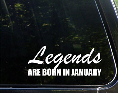 Legends Doğarlar Ocak ayında Arabalar için Komik Araba vinil tampon çıkartması Pencere Çıkartması / Beyaz / 8.75