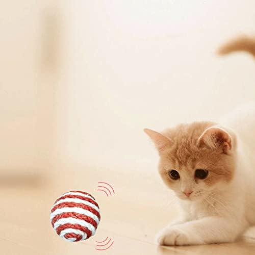 Qusmeıyıcı6 Pcs Kedi Sisal Topları Oyuncak, en İyi Kedi Oyuncaklar için Kapalı Kediler-Kedi Nip Oyuncaklar ve Dokuma