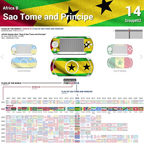Sony PSP-E1000 / E1004 Tasarım Cilt Sao Tome ve Principe bayrağı çıkartma PSP-E1000 / E1004