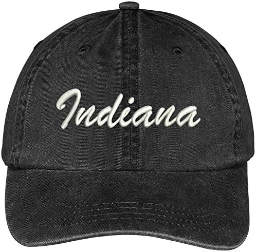Trendy Giyim Mağazası Indiana Eyaleti İşlemeli Düşük Profilli Ayarlanabilir Pamuklu Şapka
