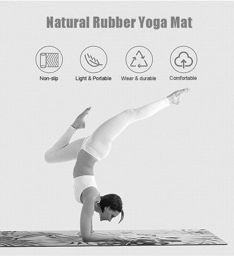 YFQHDD Yoga Mat 1MM Baskı Ultra-İnce Yüzey Süet Alt Kauçuk Katlanır Anti Kayma egzersiz matı için Fitness Pilates