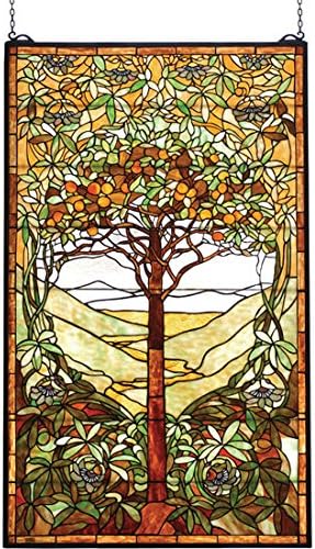 Vitray Tiffany Tarzı Hayat Ağacı Pencere Paneli