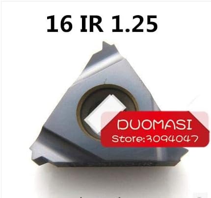 FİNCOS 16 IR 1.25 ISO LDA,Endekslenebilir Tungsten karbür vida çekme Torna Ekler Dişli Torna Tutucu, İplik Dönüm