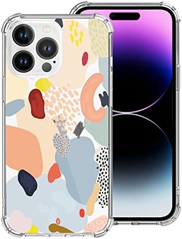 Merhaba Uzay iPhone ile Uyumlu 14 Pro Max Durumda 2022 6.7 inç, Graffiti Sanatı Ultra Net İnce Şeffaf Esnek TPU Tampon