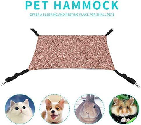 Evcil hayvan hamağı Pembe Sequins Kedi yatak Ayarlanabilir Askıları ve Metal Kanca ile 16.9x 13