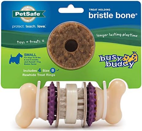 PetSafe Busy Buddy Kıl Kemiği-Muamele - Köpekler için Tutma Oyuncağı - Muamele Halkaları Dahildir-Boğulmayı Önlemek