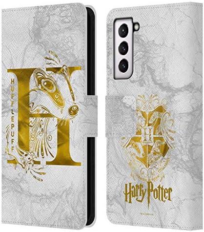 Kafa Çantası Tasarımları Resmi Lisanslı Harry Potter Hufflepuff Aguamenti Ölüm Yadigarları IX Deri Kitap Cüzdan Kılıf