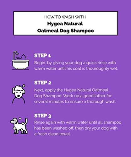 Hygea Natural Gorgeous - Köpekler için Besleyici Evcil Hayvan Şampuanı-Aloe ve E Vitamini içeren Yulaf Ezmesi Formülü-Doğal