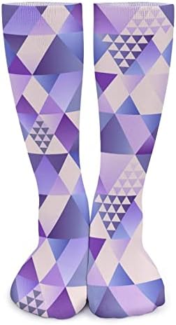 WEEDKEYCAT Ultra Violet Art Deco Kalın Çorap Yenilik Komik Baskı Grafik Rahat Sıcak Orta Tüp Çorap Kış için