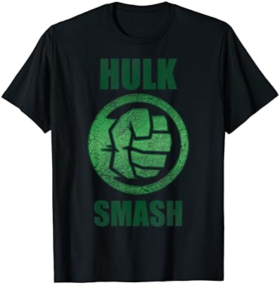 Marvel Hulk Smash Yumruk Daire Logosu Yeşil Taş Posteri T-Shirt