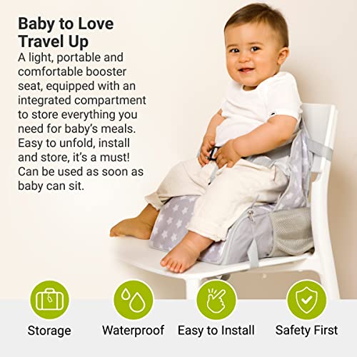 BabyToLove Travel Up Bebek Yükseltici Koltuk ve Depolama / Hareket Halindeyken Hafif ve Taşıması Kolay / Antrasit