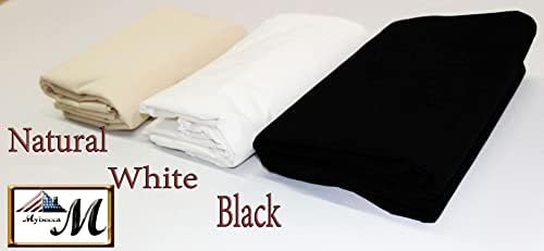 Mybecca Beyaz %100 % Pamuk Muslin Kumaş Tekstil Dökümlü Kumaş Geniş: 58 inç 2 Metre (4.83 Feet x 6 Feet)(58 x 72)
