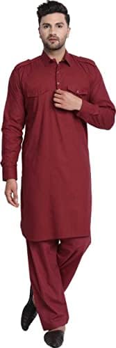 HELLY MODA Hint Pakistanlı erkek Tunik Pamuk Pathani Tarzı Set Geleneksel Giyim