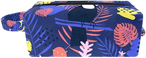 Asılı Seyahat makyaj çantası, Taşınabilir Makyaj Organizatör, Kozmetik Tutucu Fırça Seti, Tropikal Papağan Kaktüs
