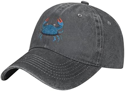 Maryland Chesapeake Körfezi Mavi Yengeç Erkek Denim kovboy şapkası beyzbol şapkası güneş şapkaları Siyah kamyon şoförü