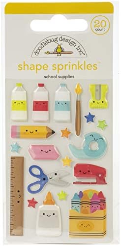 DOODLEBUG Tasarım A. Ş. 6356 Sprinkles Shape STKR, Okul Malzemeleri, Okul Günleri