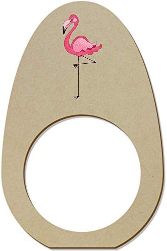 Azeeda 5 x 'Ayakta Flamingo' Ahşap Peçete Halkaları / Tutucular (NR00037320)