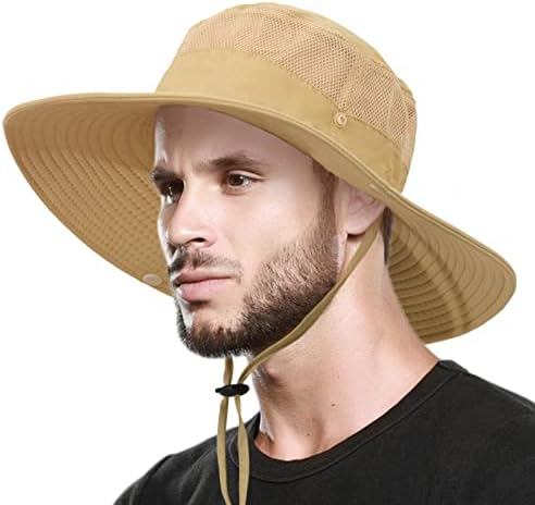 Balıkçı şapkası Erkekler için, güneş şapkası Geniş Ağız Kova Şapka Katlanabilir Açık Yürüyüş Bahçe Safari Plaj güneş