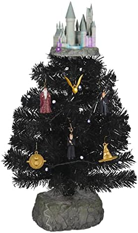 Hallmark Keepsake 2022, Minyatür Harry Potter Büyücü Dünyası Masa Üstü Ağacı, Süs Eşyaları, Ağaç Kaban ve Ağaç Tabanlı