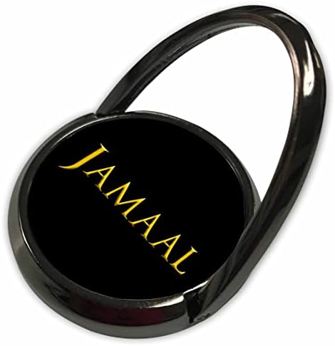 3dRose Jamaal ABD'de Popüler erkek Bebek Adı. Siyah Tılsımda Sarı - Telefon Halkaları (phr-362431-1)