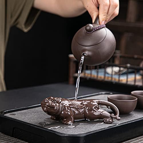 Klasik Mor Kil Pixiu Çay Pet Küçük Süs Şanslı çay masası Dekorasyon Yaratıcı çay seti Aksesuarları Masaüstü Dekor